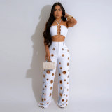 Sexy Ripped and Slim Fit Two-piece Nightclub Suit