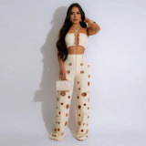Sexy Ripped and Slim Fit Two-piece Nightclub Suit