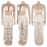 Sexy Ripped and Slim Fit Two-piece Nightclub Suit