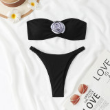 Bikini Swimsuit Split Swimsuit Solid Color