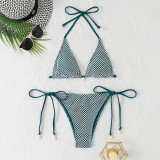 Solid Color Fishnet Sexy Hollow Two Piece Set