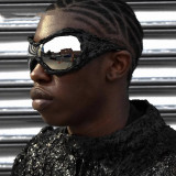 Handmade Glue Colored Mercury Mirror Temperament Sunglasses