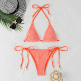 Solid Color Fishnet Sexy Hollow Two Piece Set