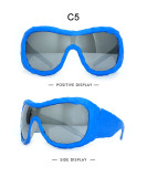 Handmade Glue Colored Mercury Mirror Temperament Sunglasses