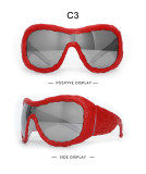 Handmade Glue Colored Mercury Mirror Temperament Sunglasses