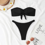 Bikini Swimsuit Split Swimsuit Solid Color