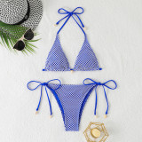 Solid Color Fishnet Sexy Hollow Two Piece Set