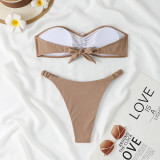 Bikini Swimsuit Split Swimsuit Solid Color