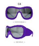 Handmade Glue Colored Mercury Mirror Temperament Sunglasses