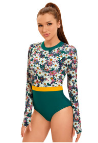 Long Sleeve Printed Sports Surf Suit