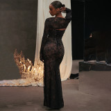 Lace Style Waist-cinching French Long Skirt