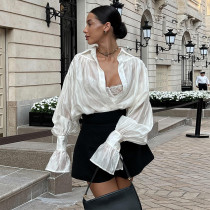 Loose Lamp Lantern Sleeve Long -sleeved Shirt