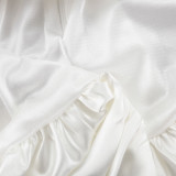 Pleated Skirt Is Thin Satin High Waist Skirt