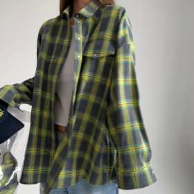 Long Sleeve Lapel Loose Shirt