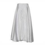 Pure Color Wild High Waist Puff Skirt