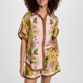 Two Pieces of Casual Shorts with Shirt Tops