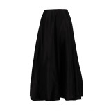 Pure Color Wild High Waist Puff Skirt
