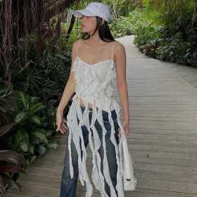 Lotus Leaf Flowing Strands of Small Vest