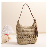 Flavous Grass Bag Editing Woven Bag on the Sea Resort Beach Bag