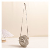 Hand-crocheted Round Crossbody Cotton Thread Braided Bag