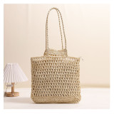 One-shoulder Hollow Straw Woven Bag Vacation Style Beach Bag