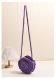 Hand-crocheted Round Crossbody Cotton Thread Braided Bag