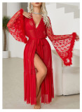 Sexy Net Gown Pajamas Seduce Sexy Underwear Cardigan Pajamas