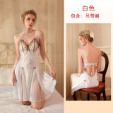 Satin Nightgown Suspender Lace Nightgown