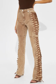 Ties Drawstring Hot Girls Jeans