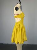Hornet Strapless Backless High Waist Dress