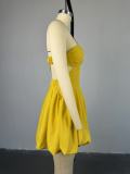 Hornet Strapless Backless High Waist Dress