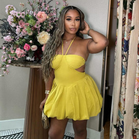 Hornet Strapless Backless High Waist Dress