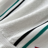 Retro Lapel Contrasting Waisted Ruffled Sweater Skirt