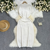Slim Fit V-neck Knitted Dress