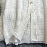 Slim Fit V-neck Knitted Dress