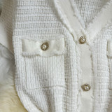 Slim Fit V-neck Knitted Dress