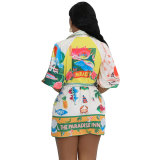 Casual Fashion Printed Shirt Cardigan
