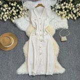 Slim Fit V-neck Knitted Dress