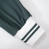 Contrasting Casual Lapel Top Wide-leg Pants Suit Two-piece Set