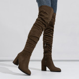 Over-knee Boots Soft-faced Thick-heeled Women's Boots