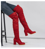 Over-knee Boots Soft-faced Thick-heeled Women's Boots
