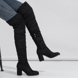 Over-knee Boots Soft-faced Thick-heeled Women's Boots