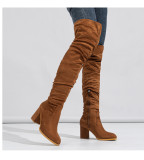 Over-knee Boots Soft-faced Thick-heeled Women's Boots