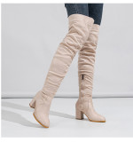 Over-knee Boots Soft-faced Thick-heeled Women's Boots