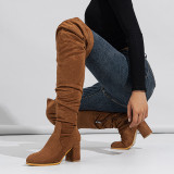 Over-knee Boots Soft-faced Thick-heeled Women's Boots
