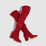 Over-knee Boots Soft-faced Thick-heeled Women's Boots