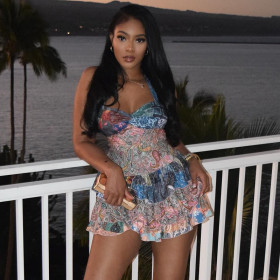 Ruffle Halter Neck Short Skirt