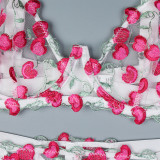 Embroidered Three-dimensional Jacquard Gathers Sexy Two-piece Suit