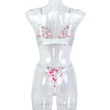 Embroidered Three-dimensional Jacquard Gathers Sexy Two-piece Suit