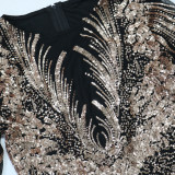 Sequin Round Neck Jumpsuit